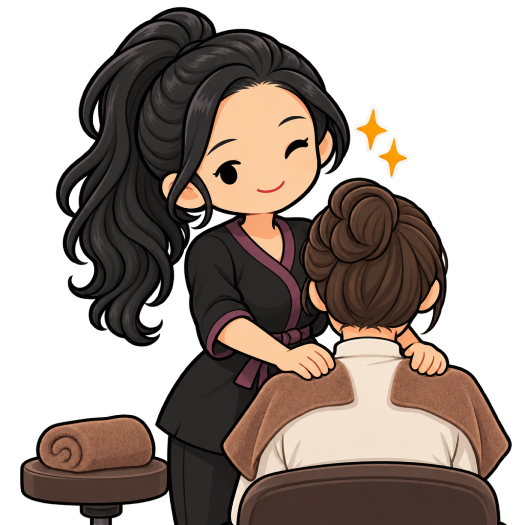 男性の話に寄り添う女性セラピストのイラスト